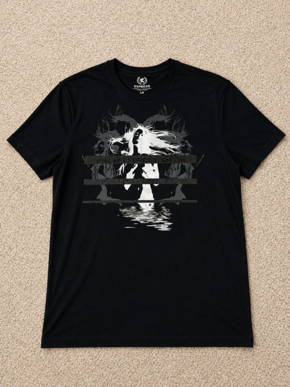 Express Black Graphic Tee
